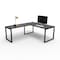 We'Re It Connect It L-Shaped Desk, 77 in D X 30 in H, 60 in W X Thermally Fused Laminate DI60304824L1BBF-BLK-6307 - alternate 8
